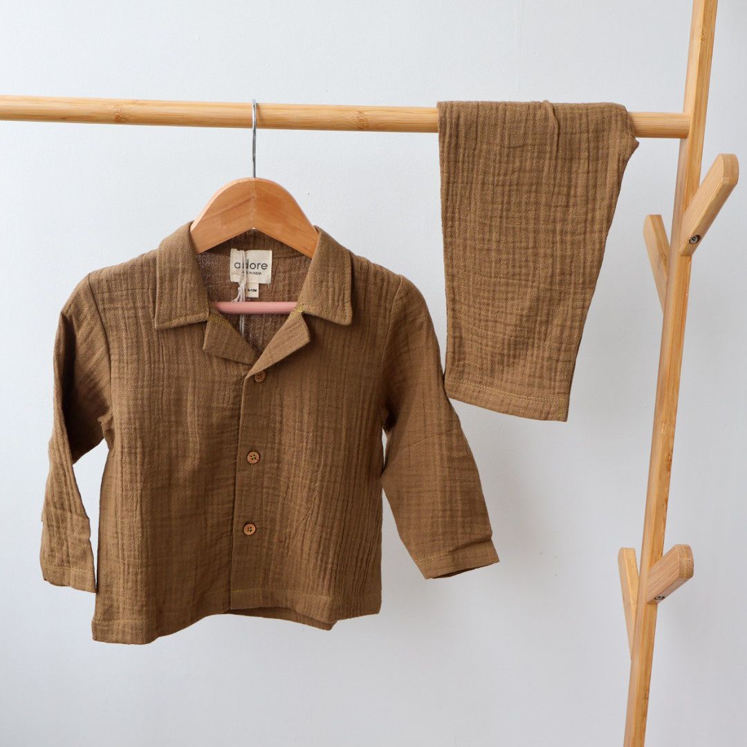 Adore – Muslin Double Gauze Organic Cotton Loungewear | Cocoa Delight