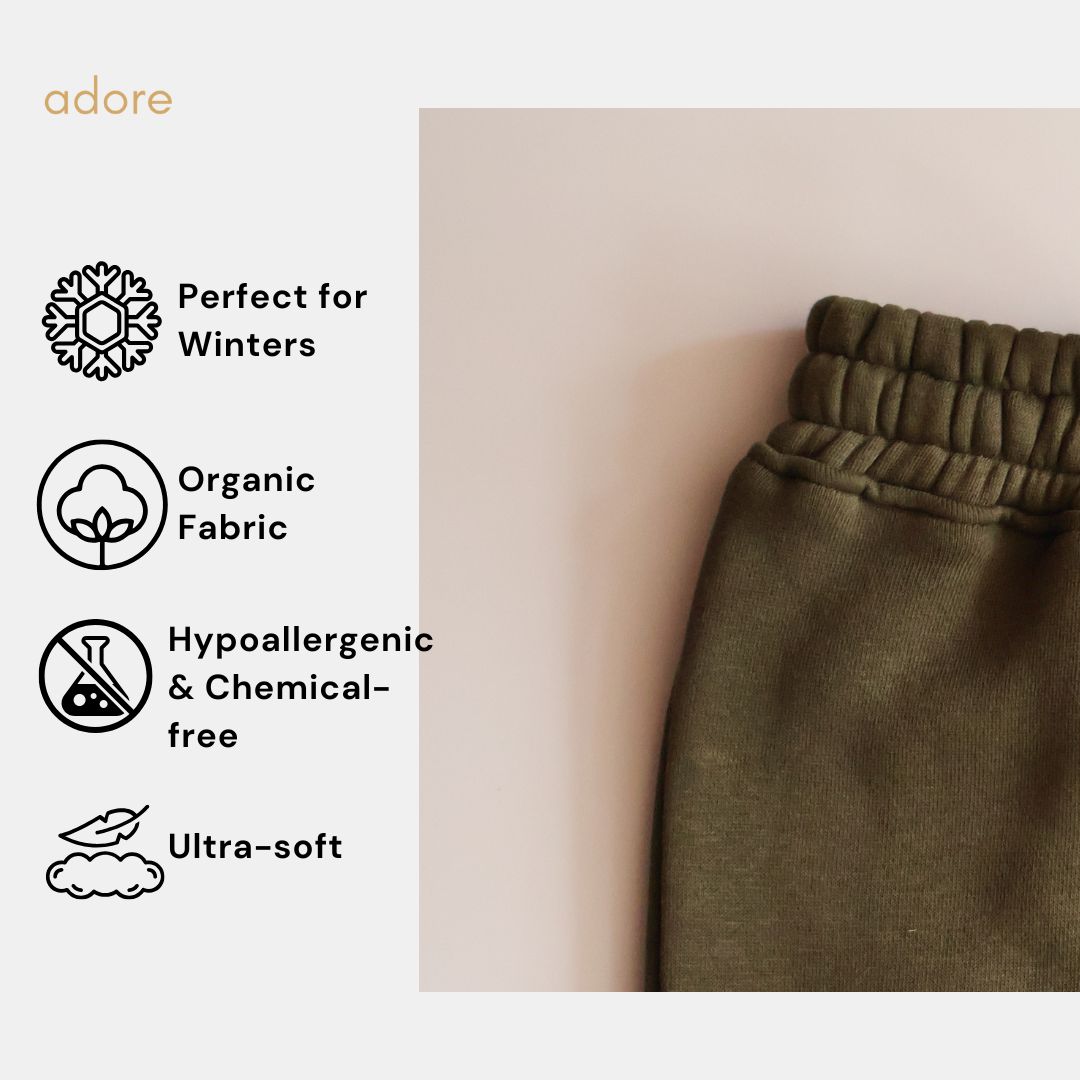 Organic Jogger for Kids | Olive Green