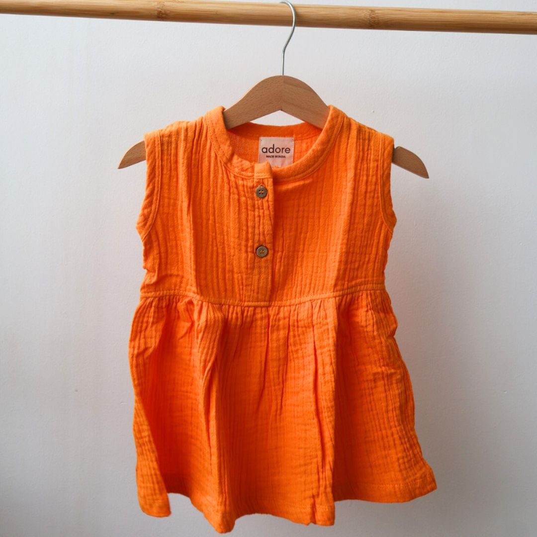 100% Organic Muslin Frock | Set of 4