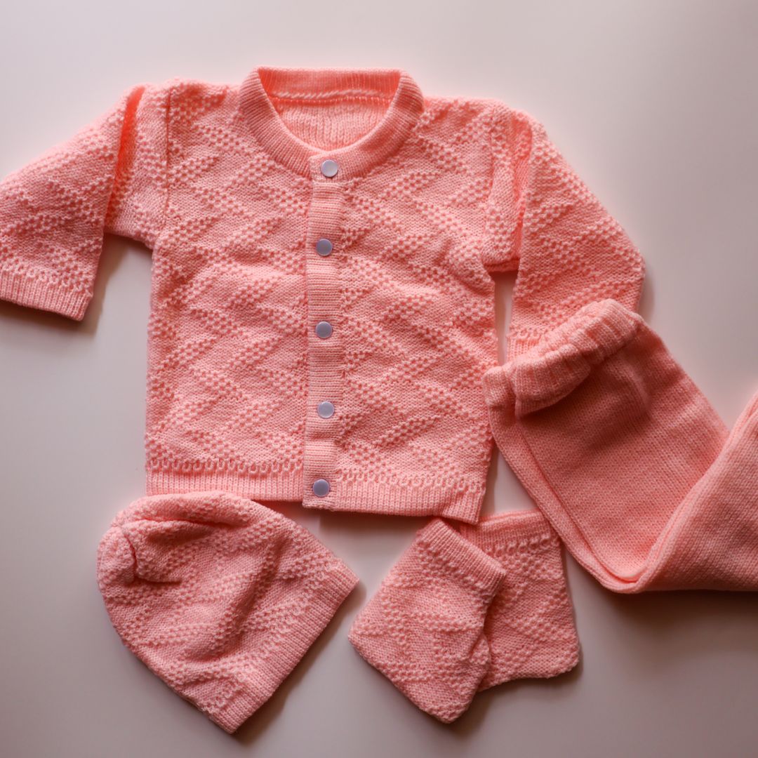 Adore Woollen Set - Pink
