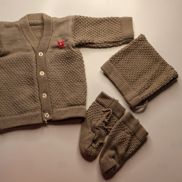 Adore Woollen Set - Grey Pattern 1
