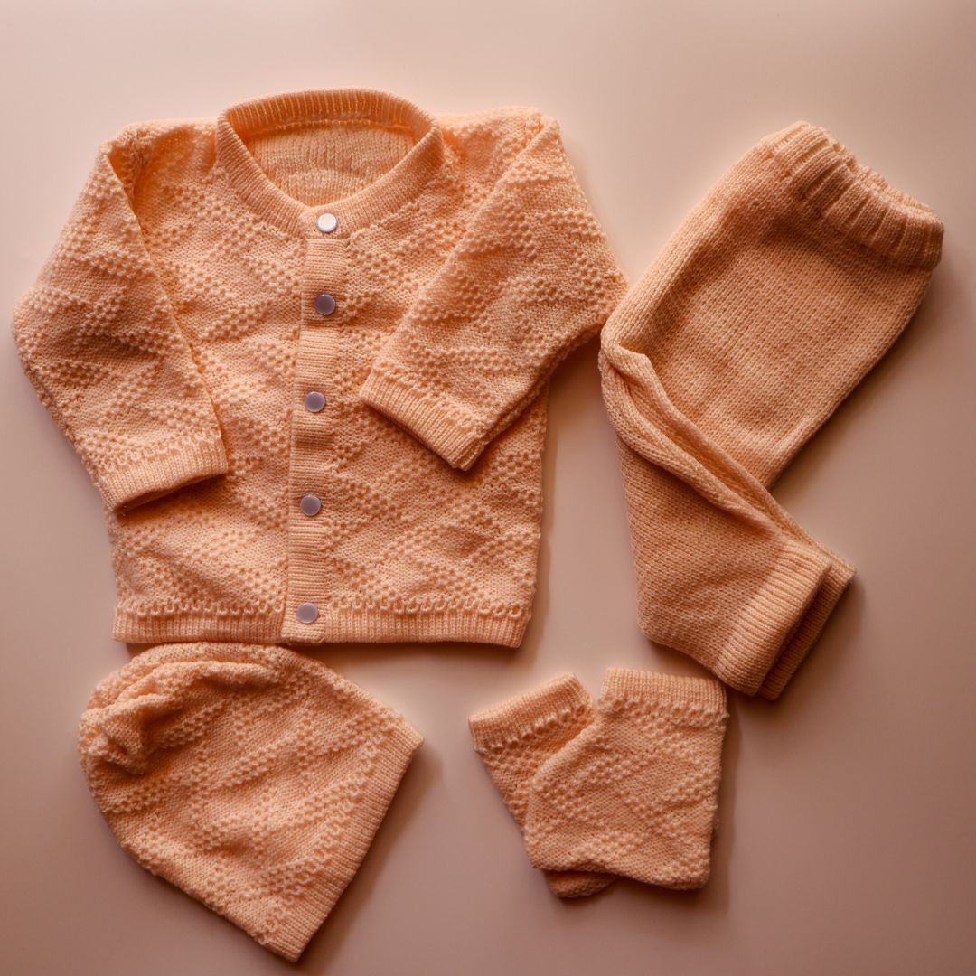 Adore Woollen Set - Peach