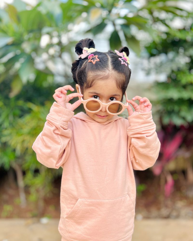 Organic Hoodie for Kids | Coral Beige