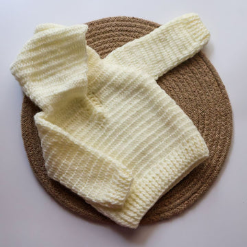 Hand-made Hoodie | White (0-3 M)