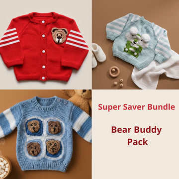 Bear Buddy Pack | Set of 3 | Handmade Sweaters