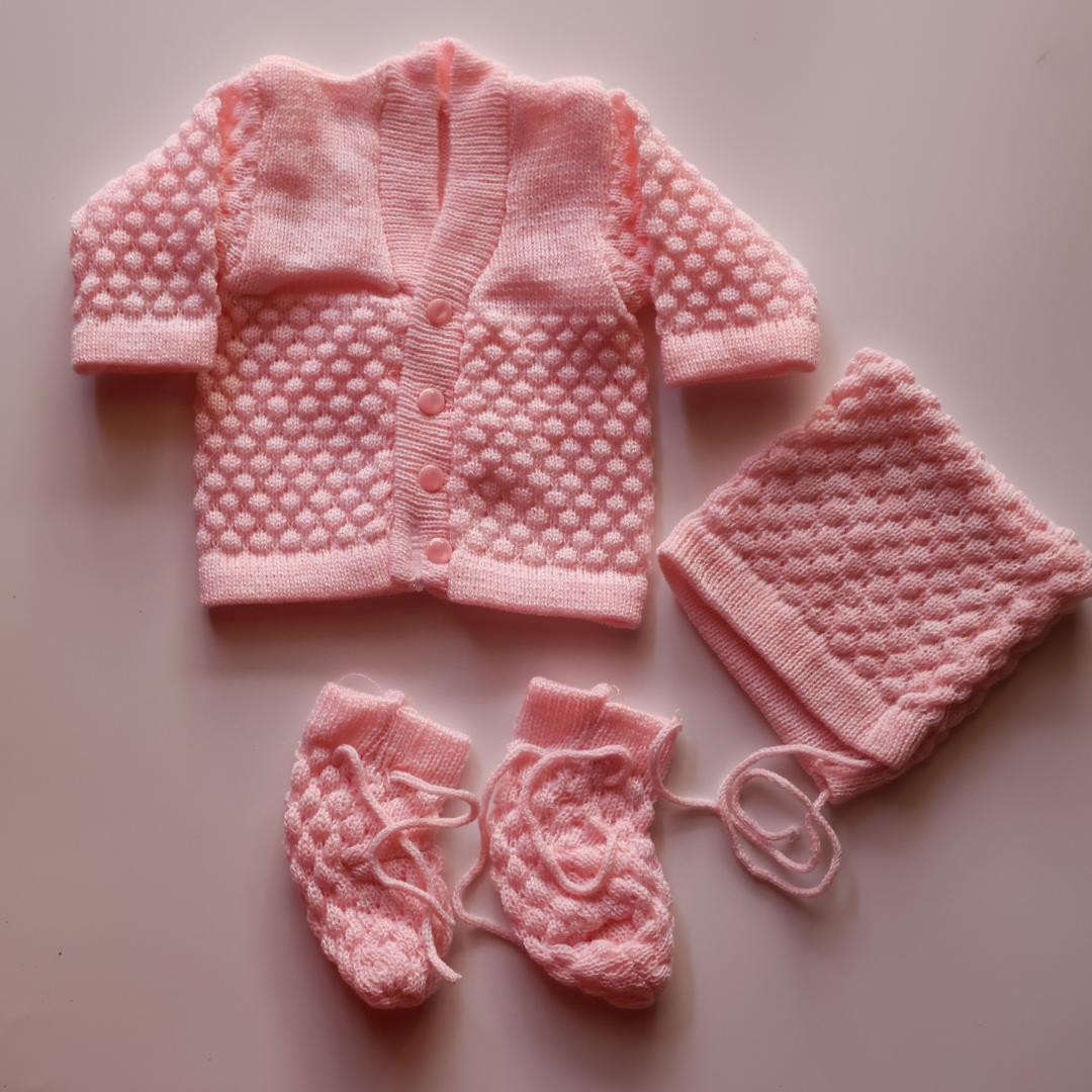 Adore Woollen Set - Pink