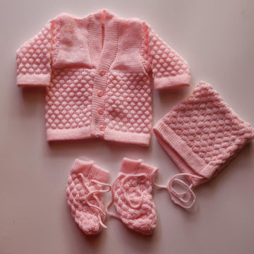Adore Woollen Set - Pink
