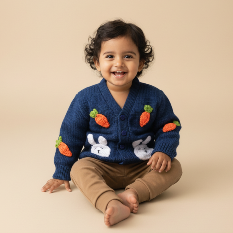 Tiny Bunny Garden | Handmade Sweater