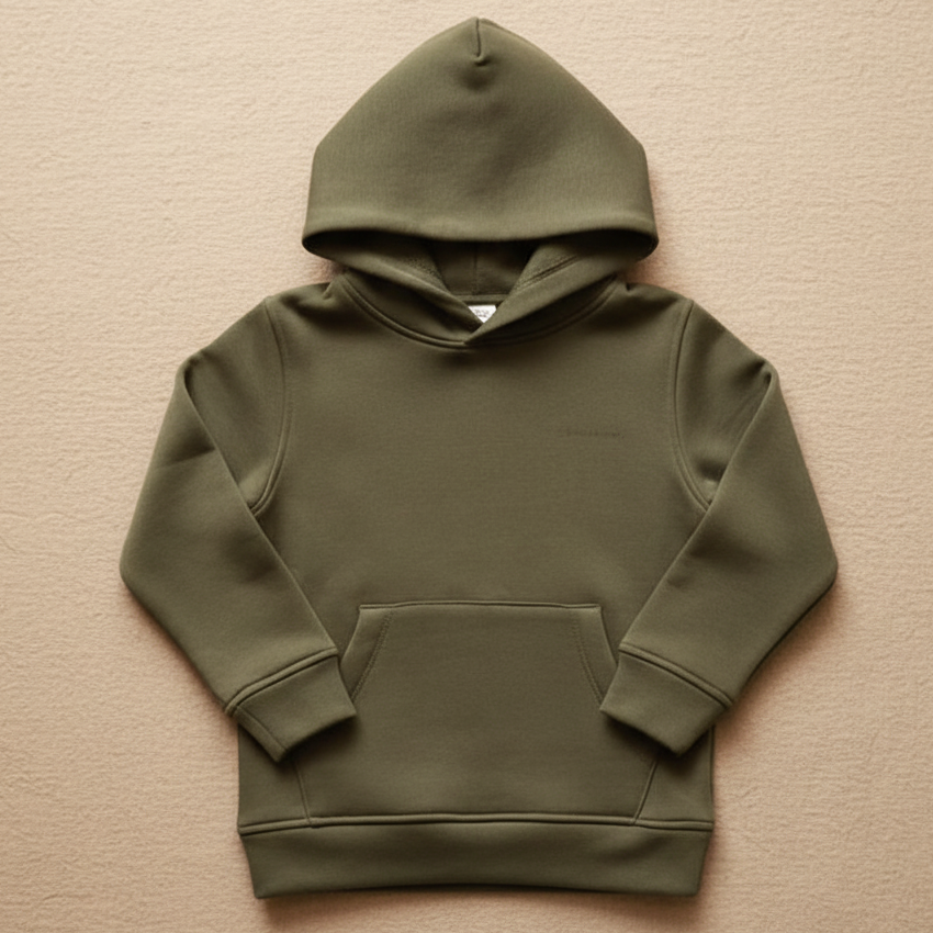 Organic Hoodie and Jogger Set for Kids | Olive Green