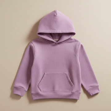 Purple hoodie on a beige background
