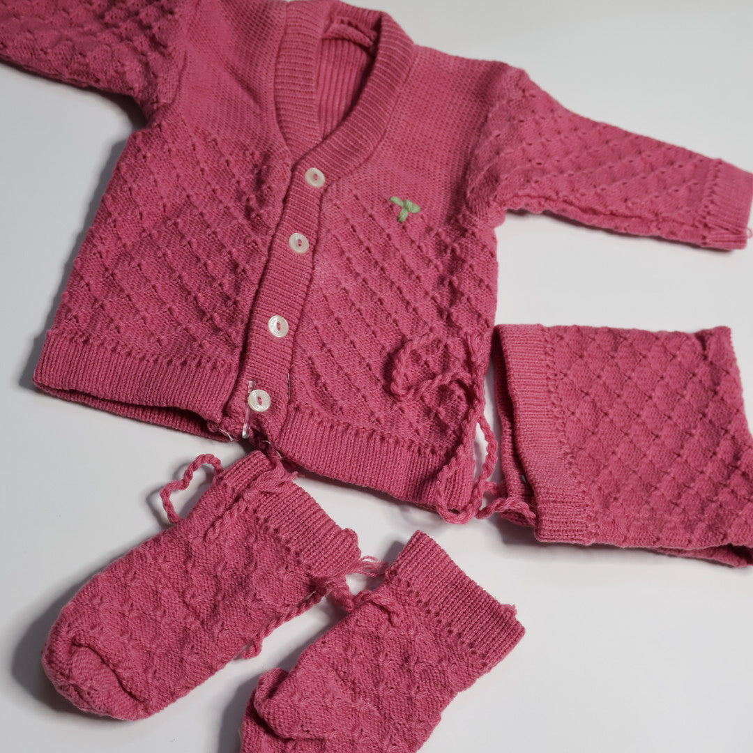 Adore Woollen Set - Magenta