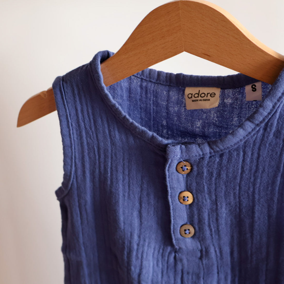 100% Muslin Romper | Navy Blue