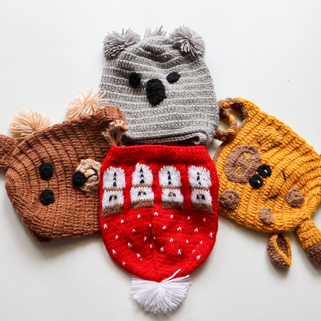 Handmade Baby Caps | Set of 4