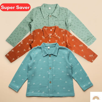 Muslin Organic Cotton Loungewear | Set of 3