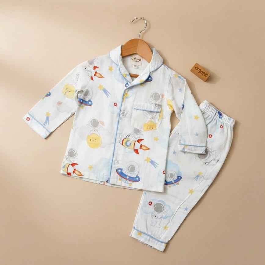 Organic Cotton Night Suit   - Tiny Galaxy