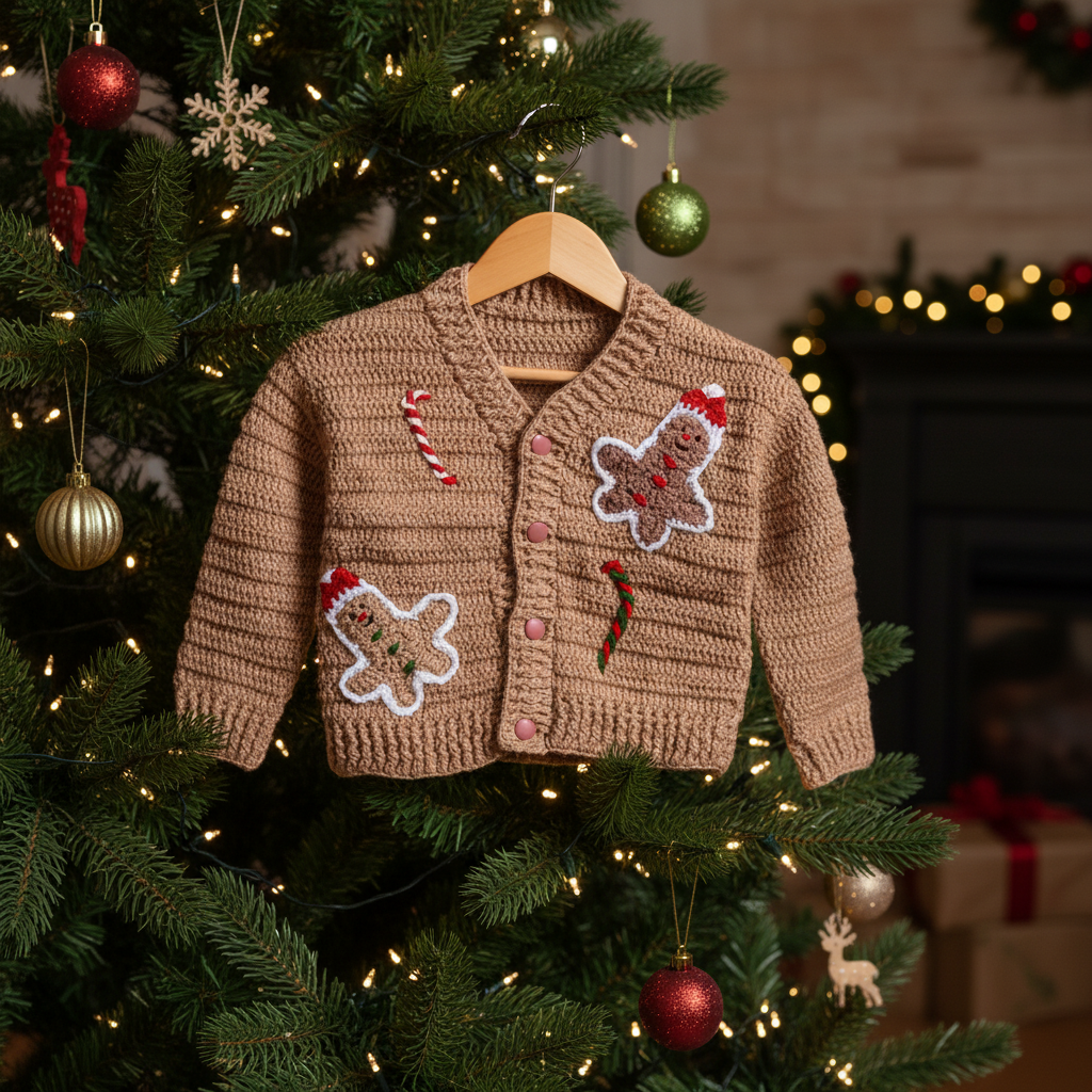 Little Gingerbread Holiday | Handmade Sweater