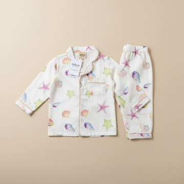 Organic Cotton Night Suit   - Ocean Pebbles