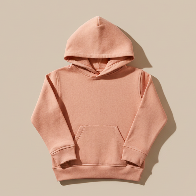 Organic Hoodie for Kids | Coral Beige